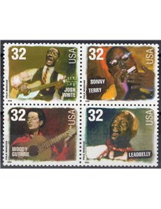 USA 1998 Leggende della musica folk 4v MNH**
