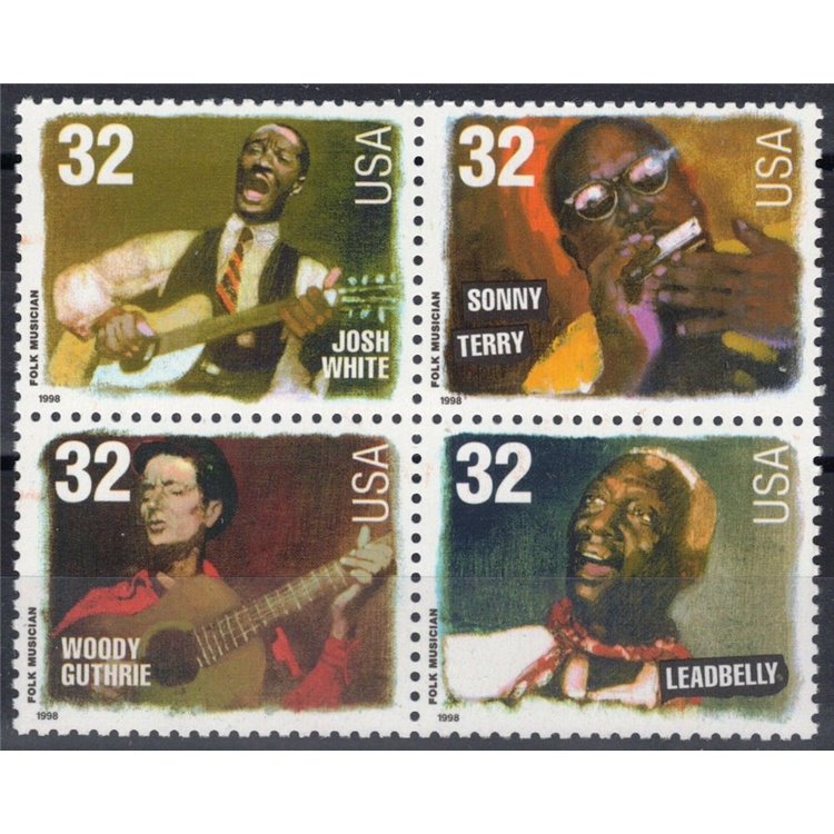 USA 1998 Legends of Folk Music 4v MNH**