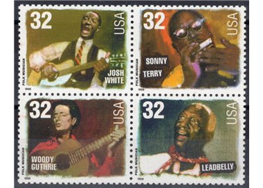 USA 1998 Legends of Folk Music 4v MNH**
