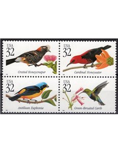 USA 1998 Uccelli tropicali 4v MNH**