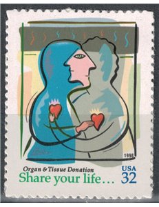 USA 1998 Organ Donation MNH**