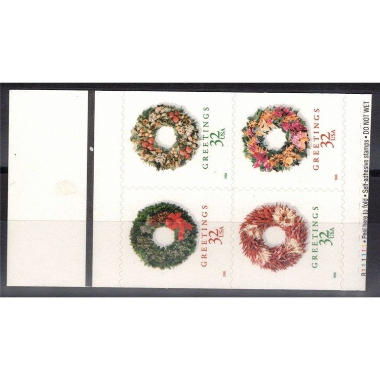 USA 1998 Christmas (garlands) from booklet 4v MNH**