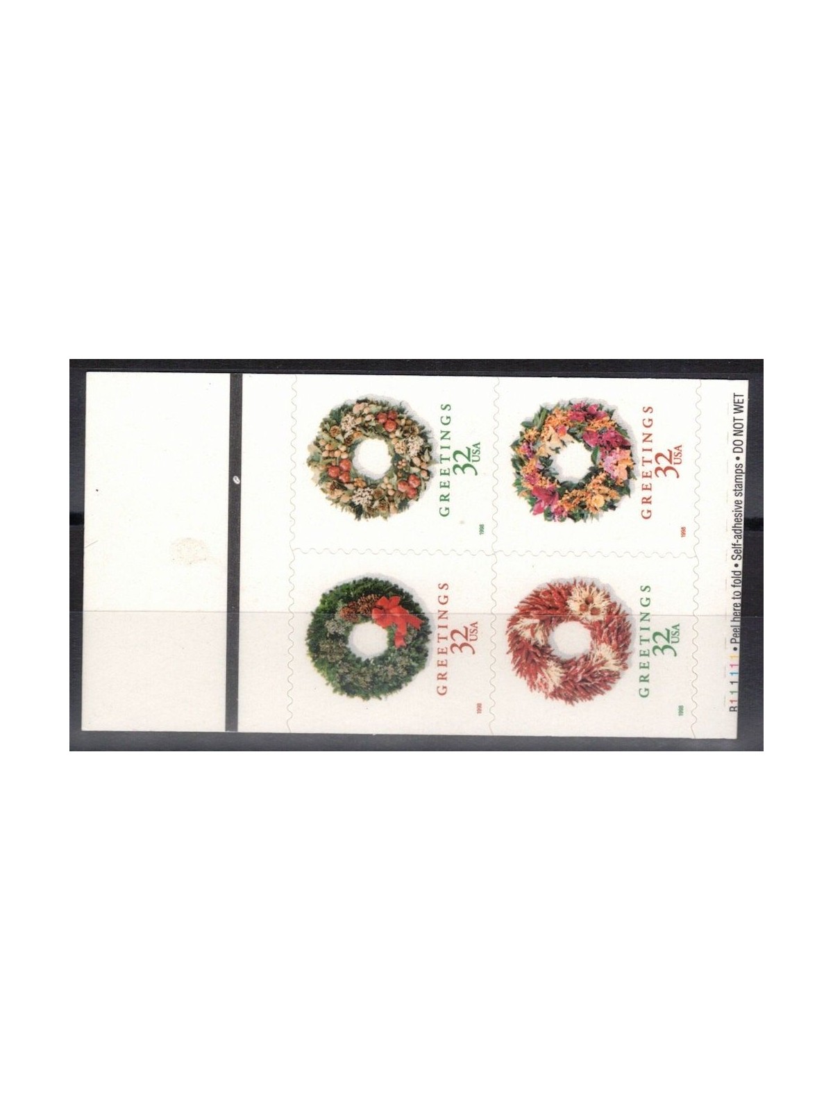 USA 1998 Christmas (garlands) from booklet 4v MNH**