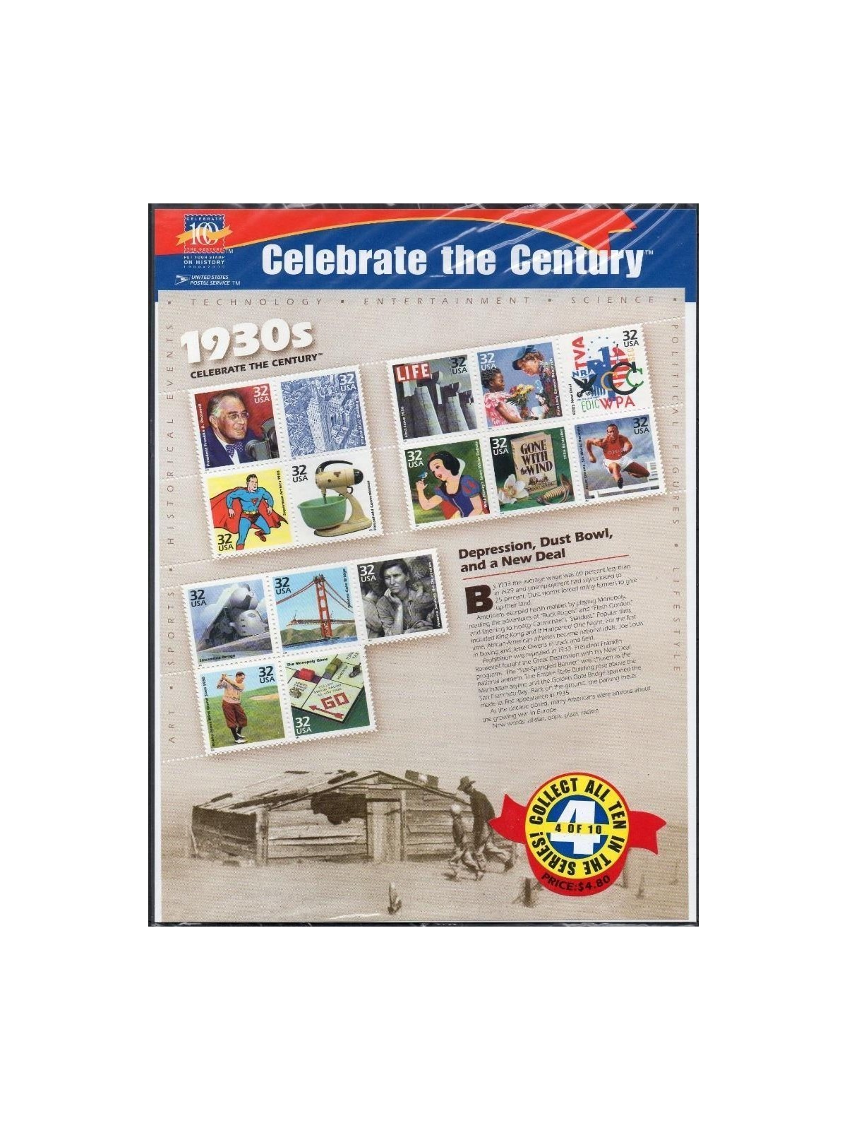 USA 1998 Celebrate the Century, 4th series (1930s)