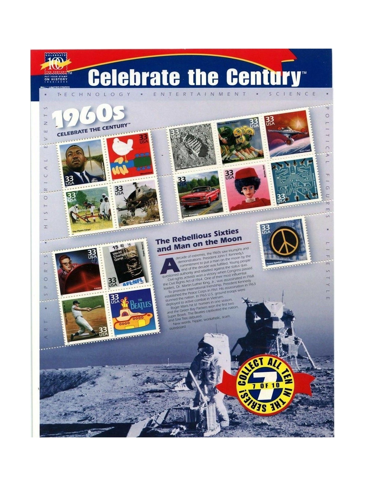 USA 1999 Celebrating the 20th Century (7th series) 15v MNH**