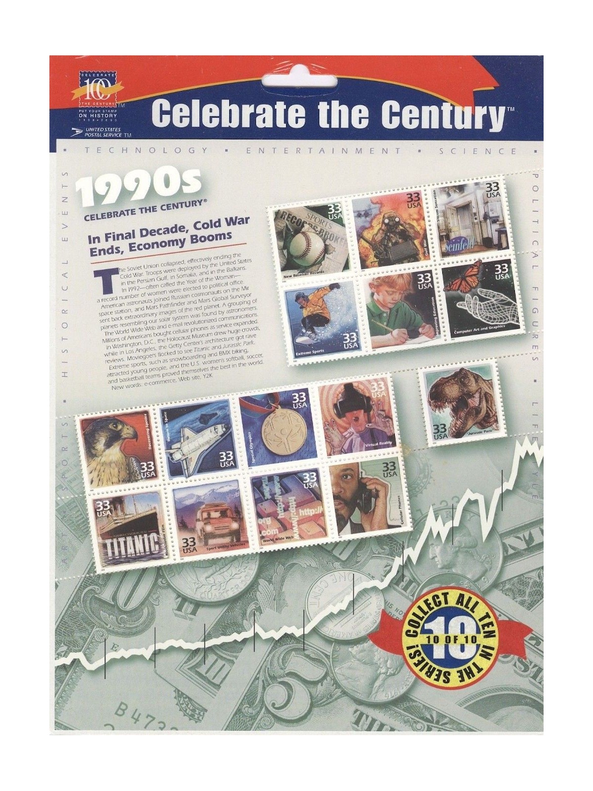 USA 2000 Celebrating the 20th Century (10th series) 15v MNH**