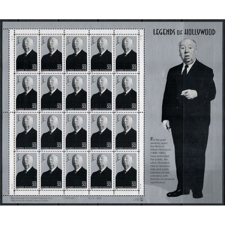 USA 1998 Legends of Hollywood (Alfred Hitchcock) MF MNH**