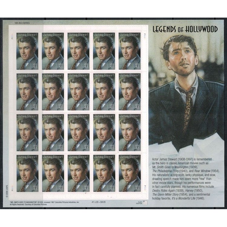 USA 2007 Legends of Hollywood (James Stewart) MF MNH**