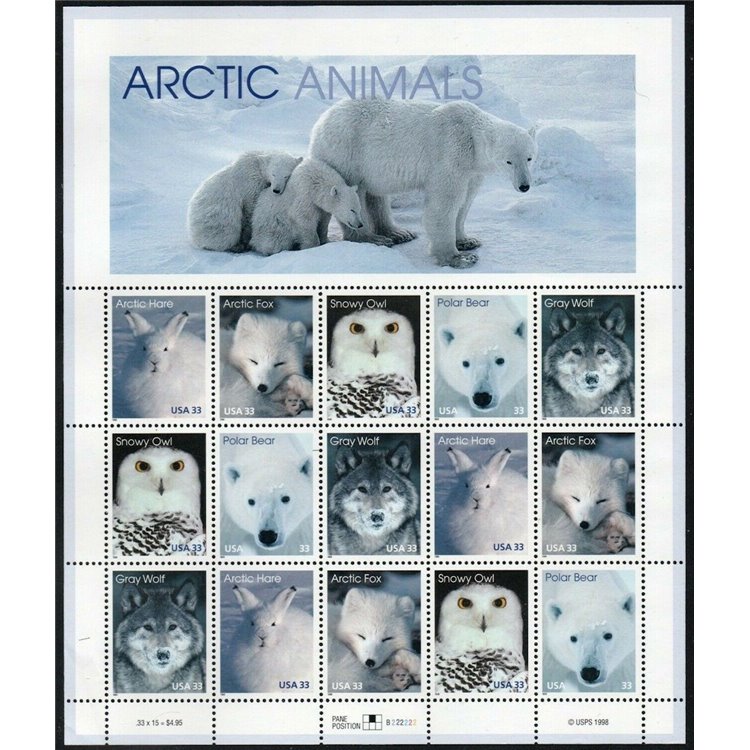 USA 1999 Arctic Wildlife m/s MNH**