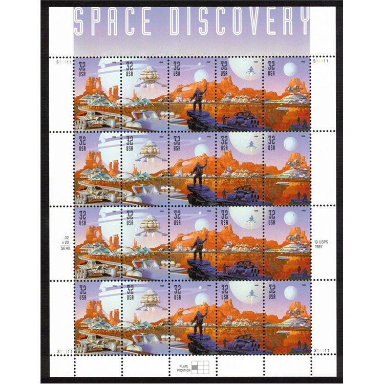 USA 1998 Conquest of Space m/s MNH**