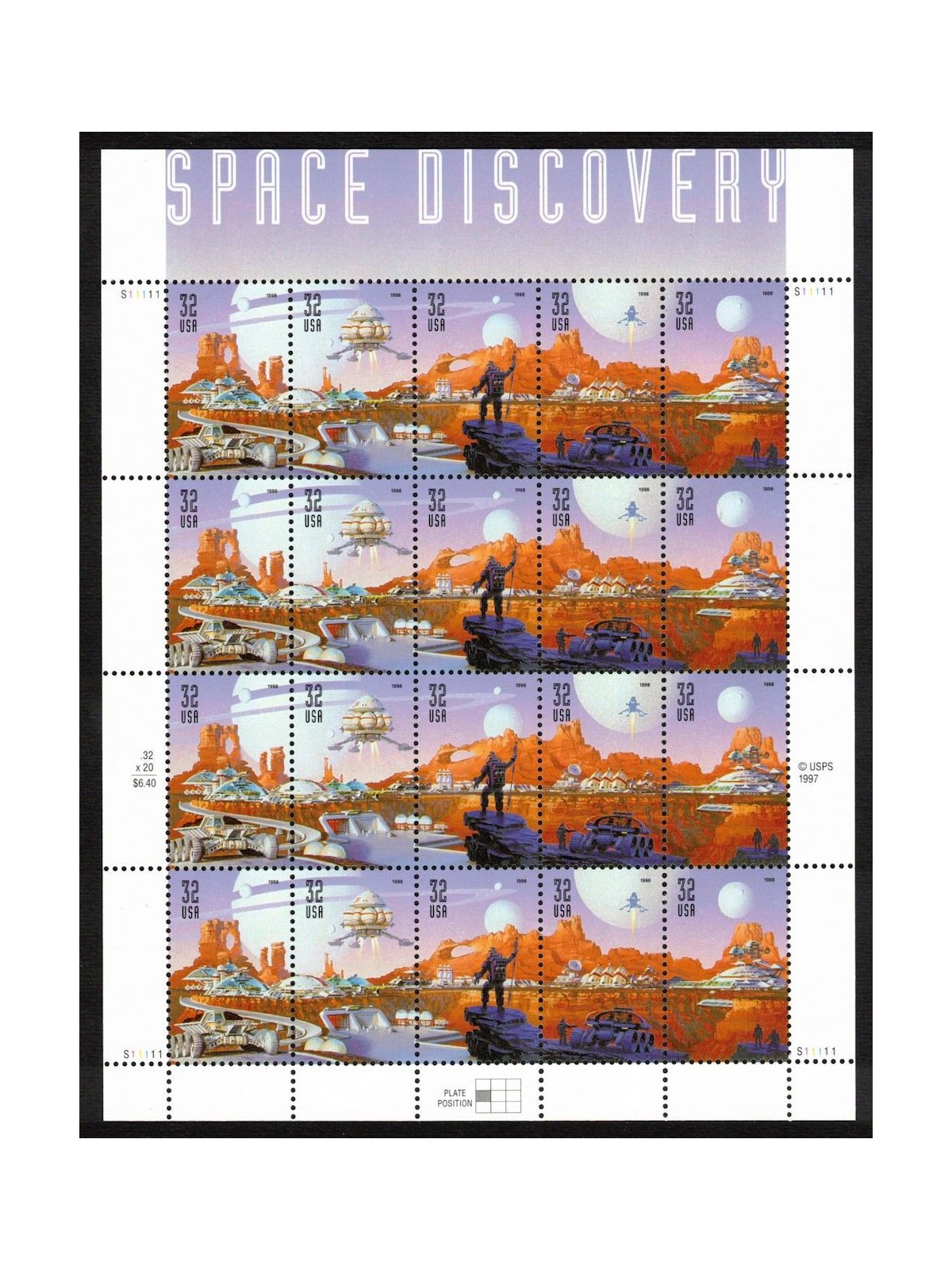 USA 1998 Conquista dello spazio MF MNH**