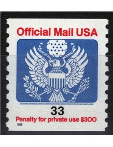 USA 1999 Service, Official Mail MNH**