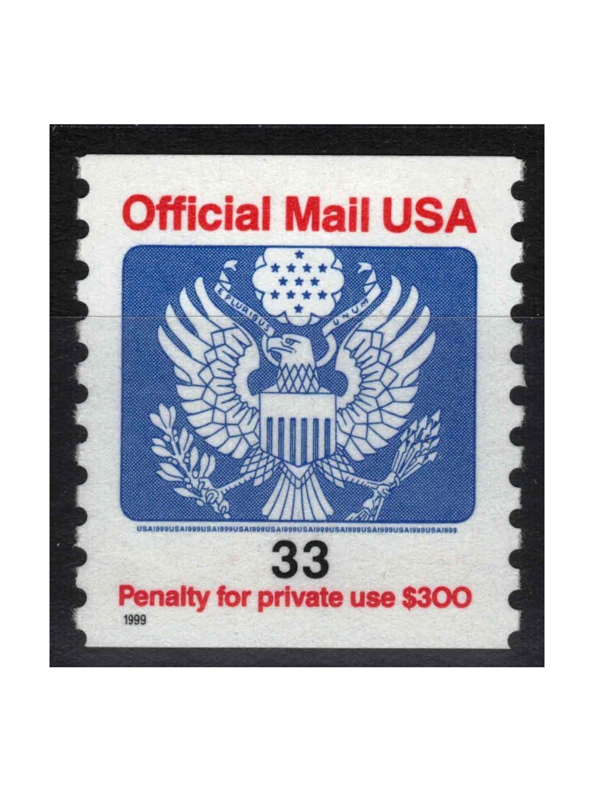 USA 1999 Servizio, Official Mail MNH**