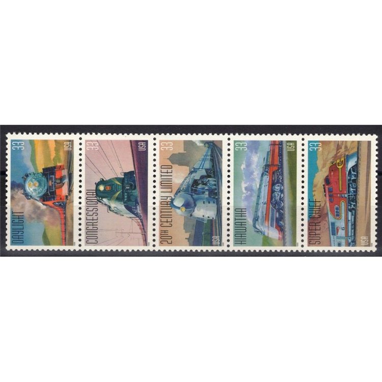 USA 1999 Treni 5v MNH**