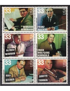 USA 1999 Film Music Composers 6v MNH**