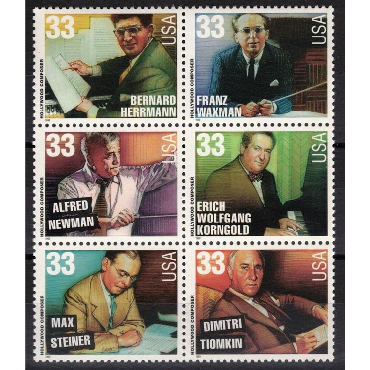 USA 1999 Compositori di musiche da film 6v MNH**