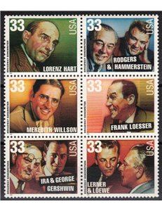 USA 1999 Compositori di musical 6v MNH**