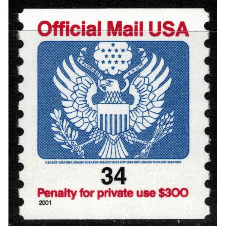 USA 2001 Service, Official Mail MNH**