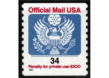 USA 2001 Servizio, Official Mail MNH**