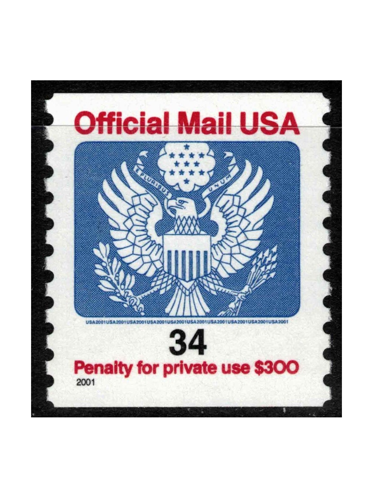 USA 2001 Service, Official Mail MNH**