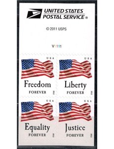 USA 2012 Bandiere (da LB) 4v MNH**