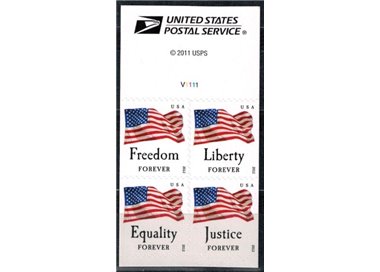USA 2012 Bandiere (da LB) 4v MNH**