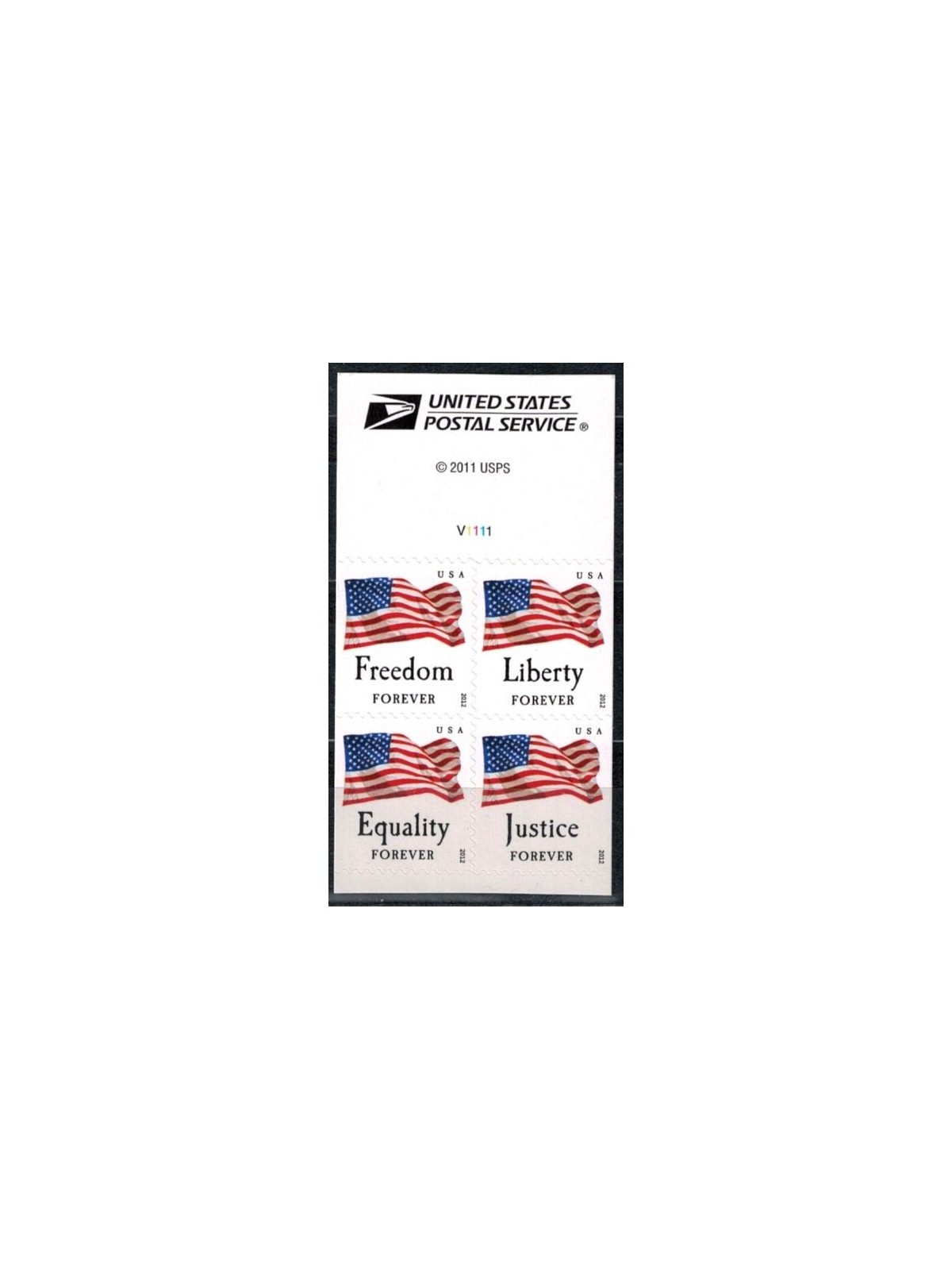 USA 2012 Bandiere (da LB) 4v MNH**