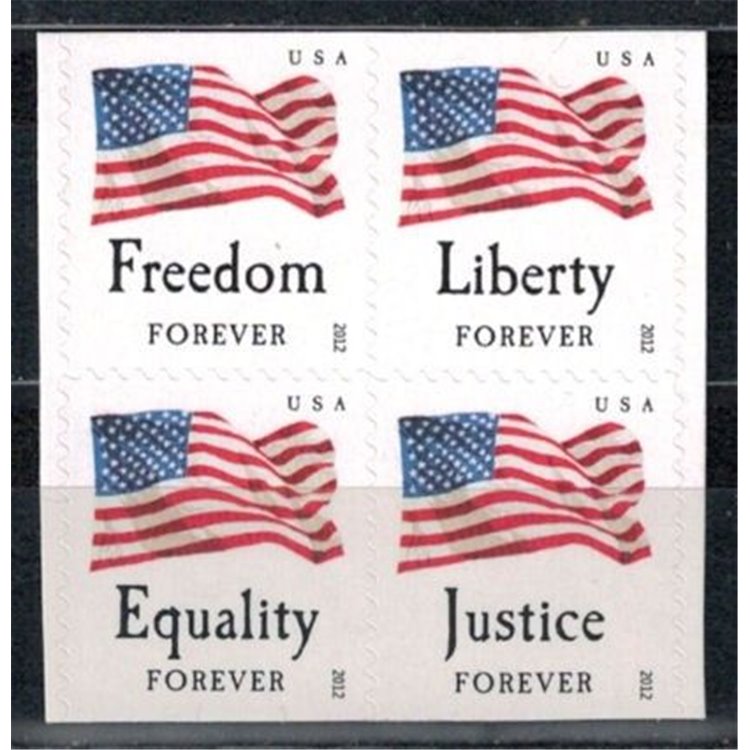 USA 2012 Flags (from booklet front/back) 8v MNH**