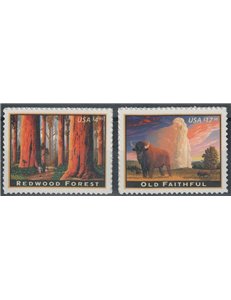 USA 2009 Redwood Forest and Old Faithful 2v MNH**