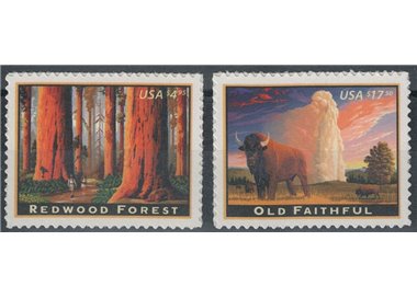 USA 2009 Redwood Forest and Old Faithful 2v MNH**