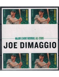 USA 2012 Baseball, Joe DiMaggio, Varietà 4v nd con ponte MNH**