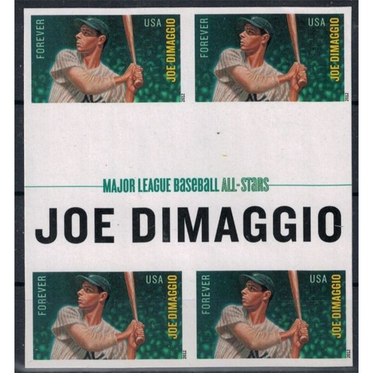 USA 2012 Baseball, Joe DiMaggio, Variety 4v nd with bridge MNH**