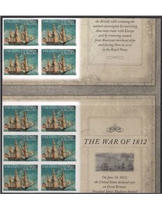 USA 2012 War of 1812, Sailing Ship, Variety 10v nd MNH**