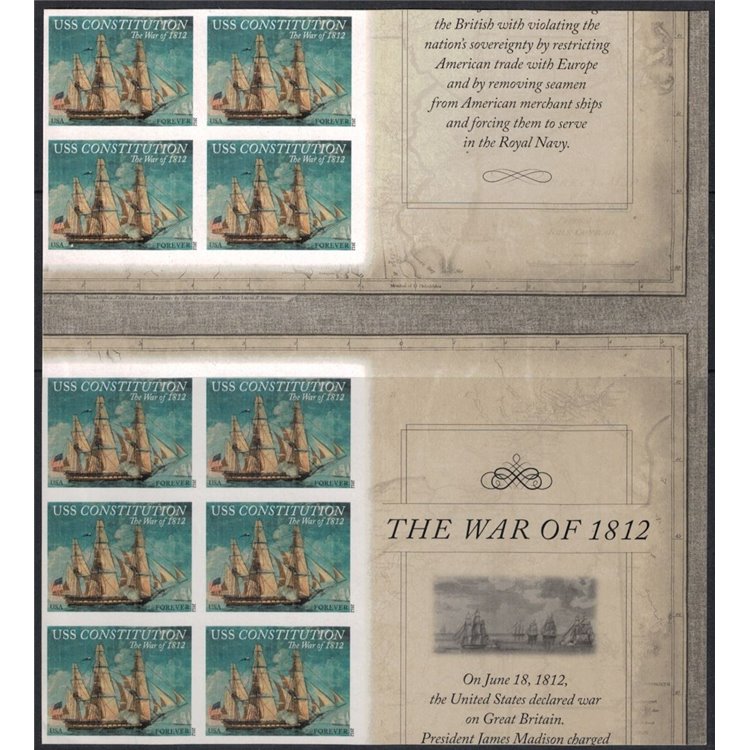 USA 2012 Guerra del 1812, Veliero, Varietà 10v nd MNH**