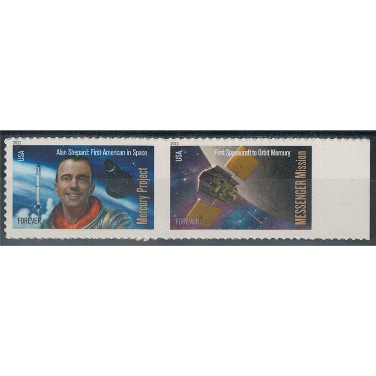 USA 2011 Spazio, Mercury Project 2v MNH**