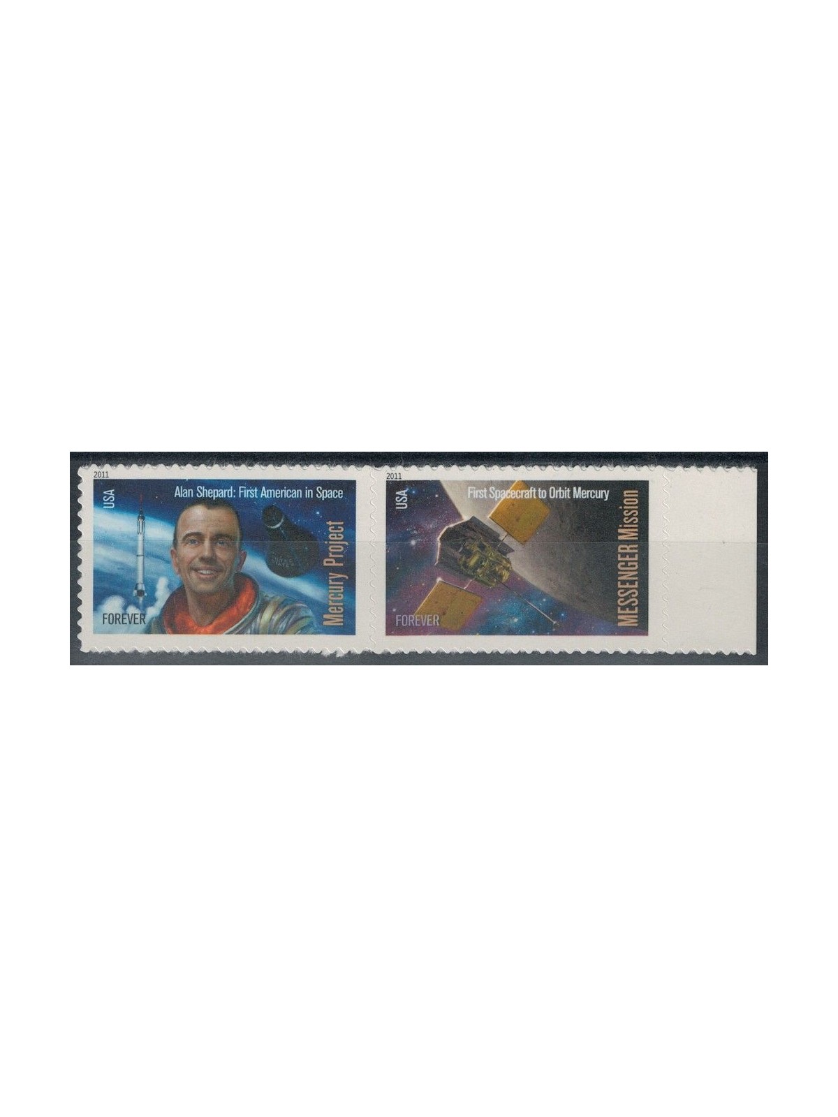 USA 2011 Space, Mercury Project 2v MNH**