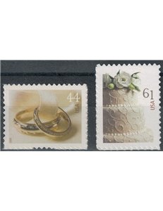 USA 2009 Matrimonio, francobolli per saluti 2v MNH**