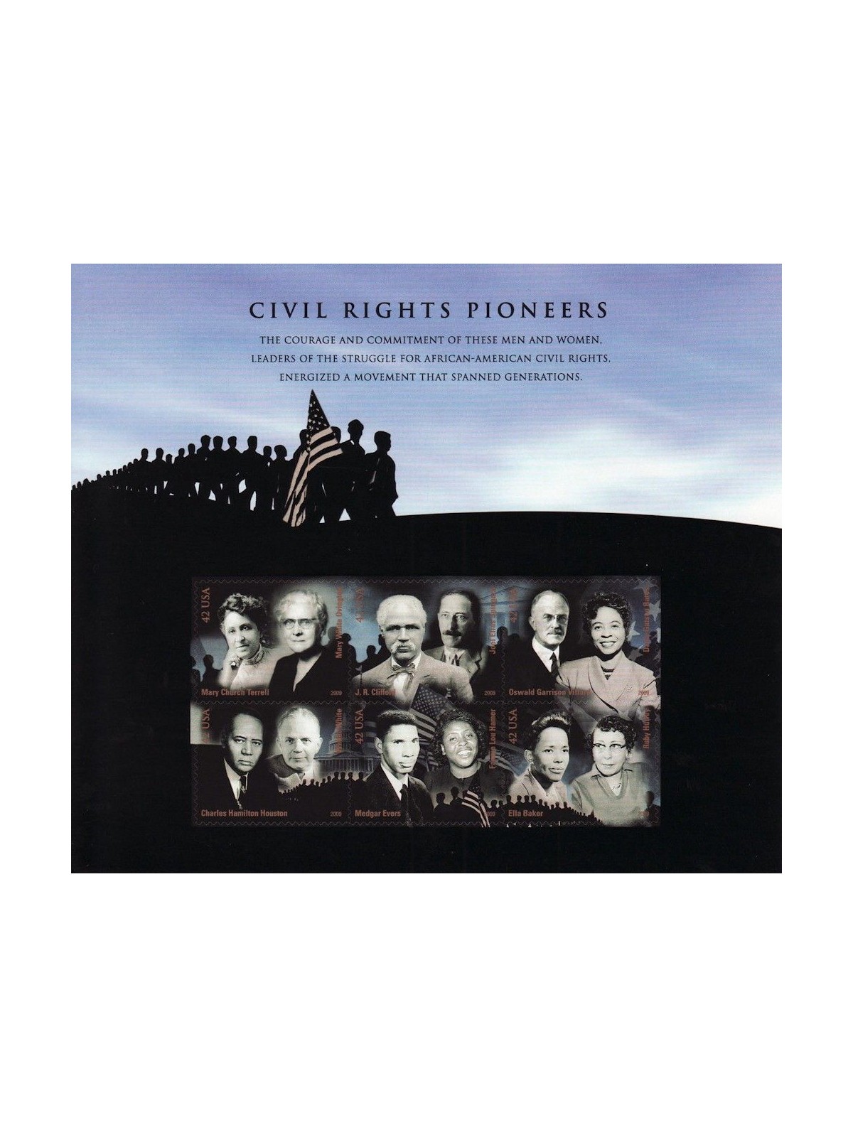 USA 2009 Pionieri dei diritti civili BF MNH**