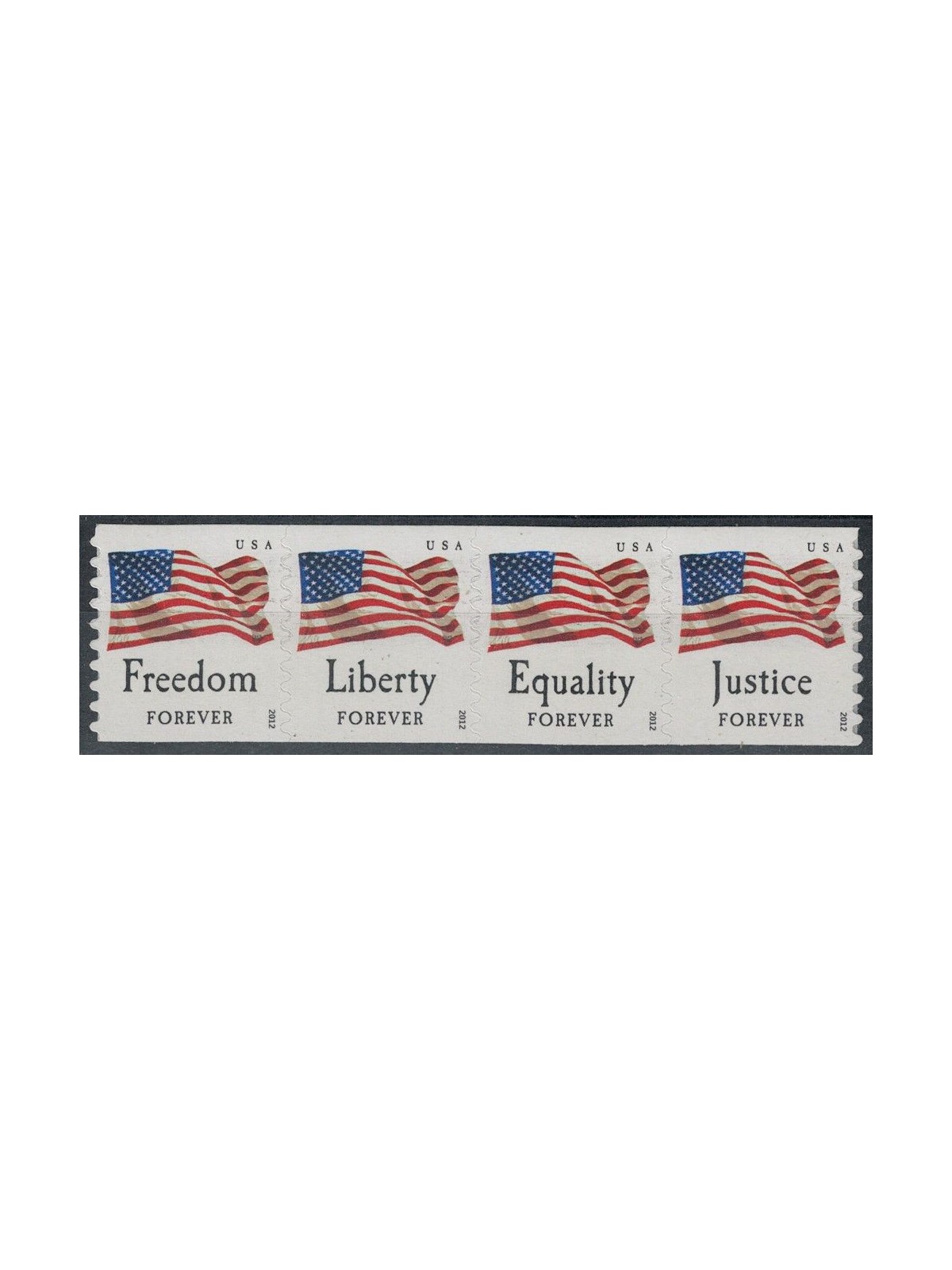 USA 2012 Bandiere (dent. 8) 4v MNH**