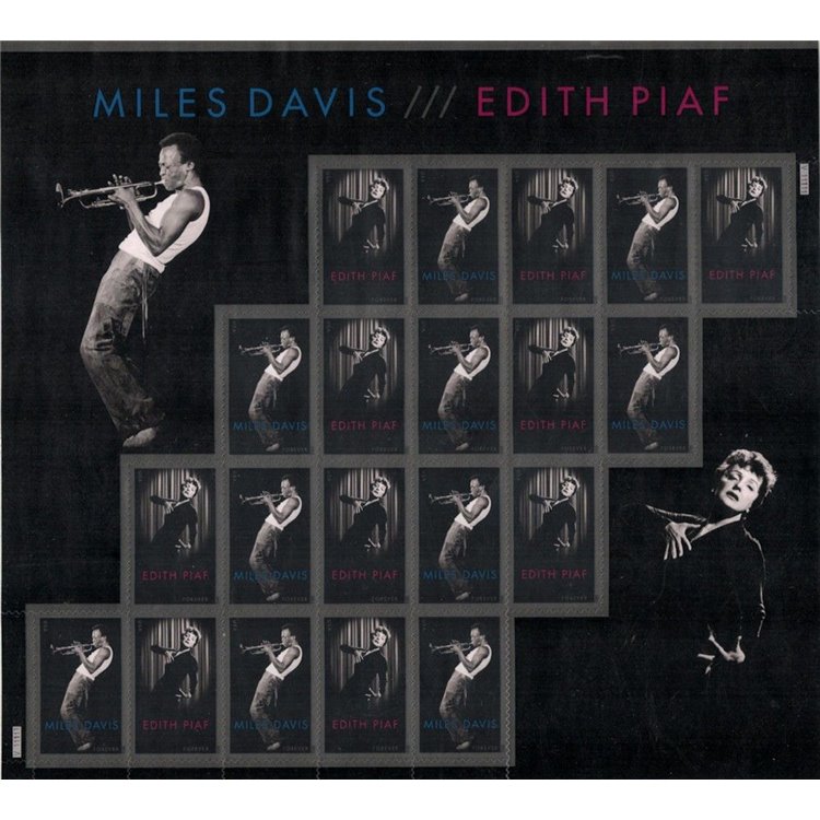USA 2012 Miles Davis and Edith Piaf m/s MNH**