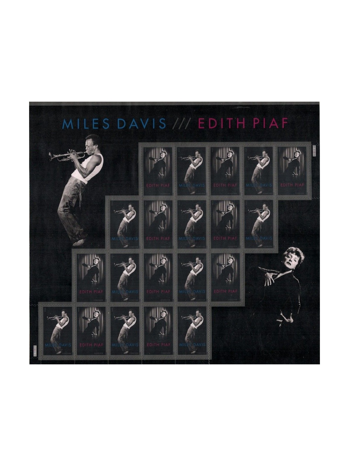 USA 2012 Miles Davis and Edith Piaf m/s MNH**