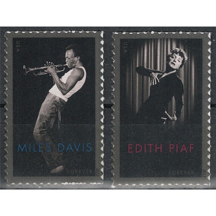 USA 2012 Miles Davis and Edith Piaf 2v MNH**