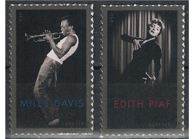 USA 2012 Miles Davis and Edith Piaf 2v MNH**