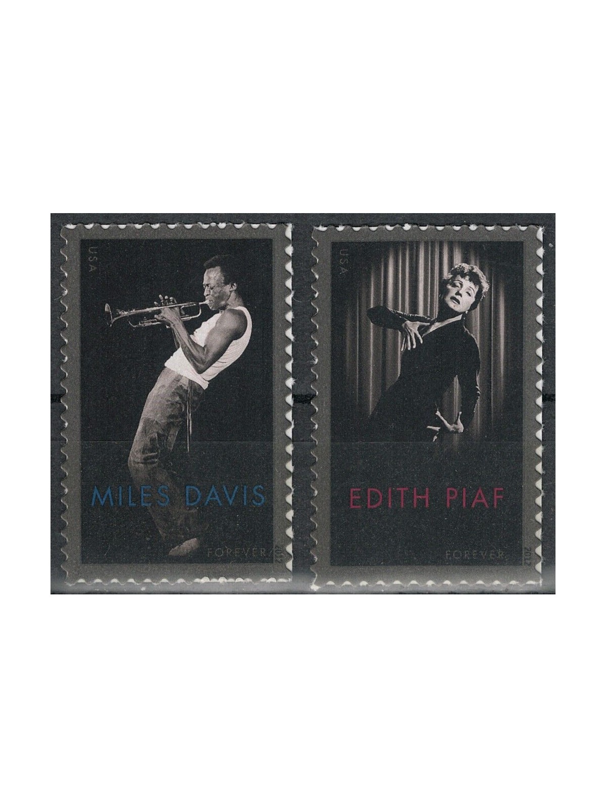 USA 2012 Miles Davis and Edith Piaf 2v MNH**