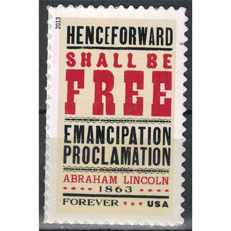 USA 2013 Abraham Lincoln, emancipazione MNH**