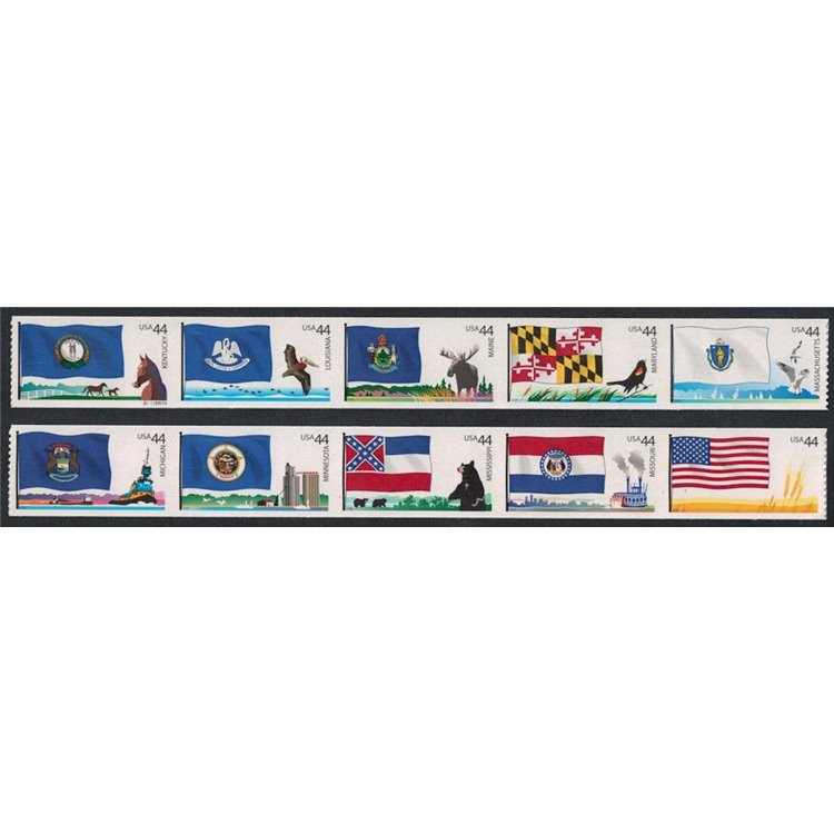 USA 2009 American State Flags 10v MNH**
