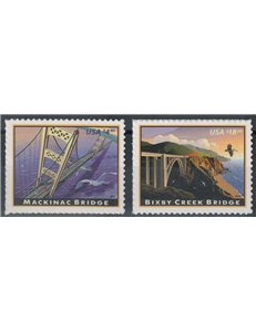 USA 2010 Bridges, Mackinac Bridge and Bixby Creek Bridge 2v MNH**