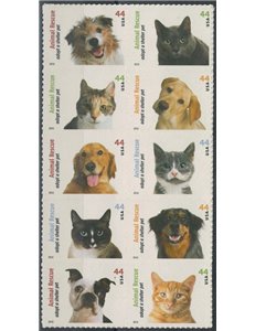 USA 2010 Animal Protection, Dogs and Cats 10v MNH**