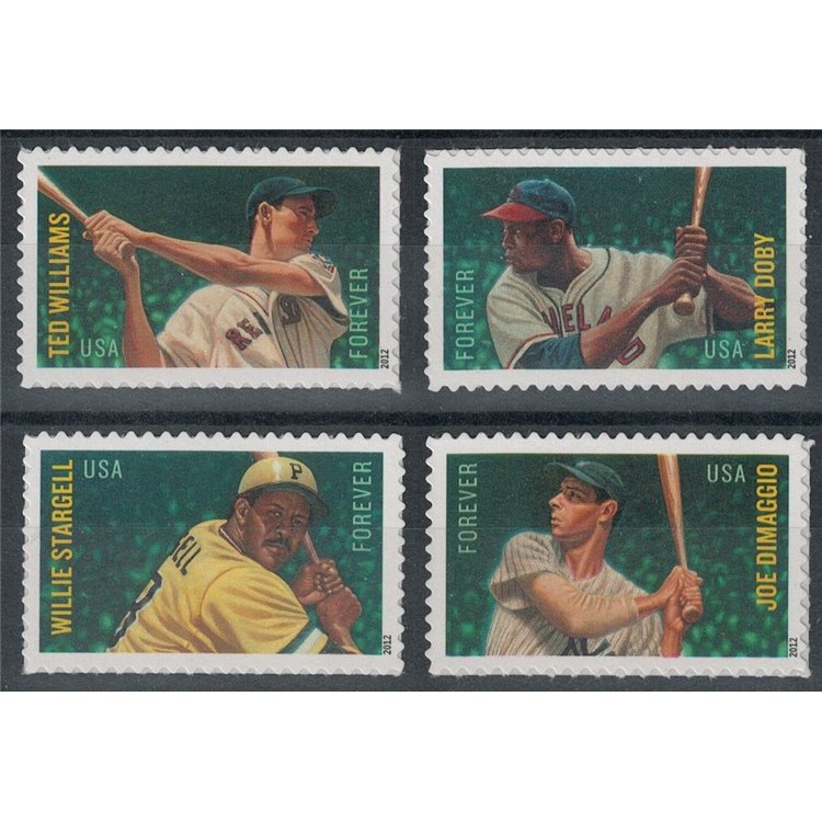 USA 2012 Leggende del Baseball 4v MNH**