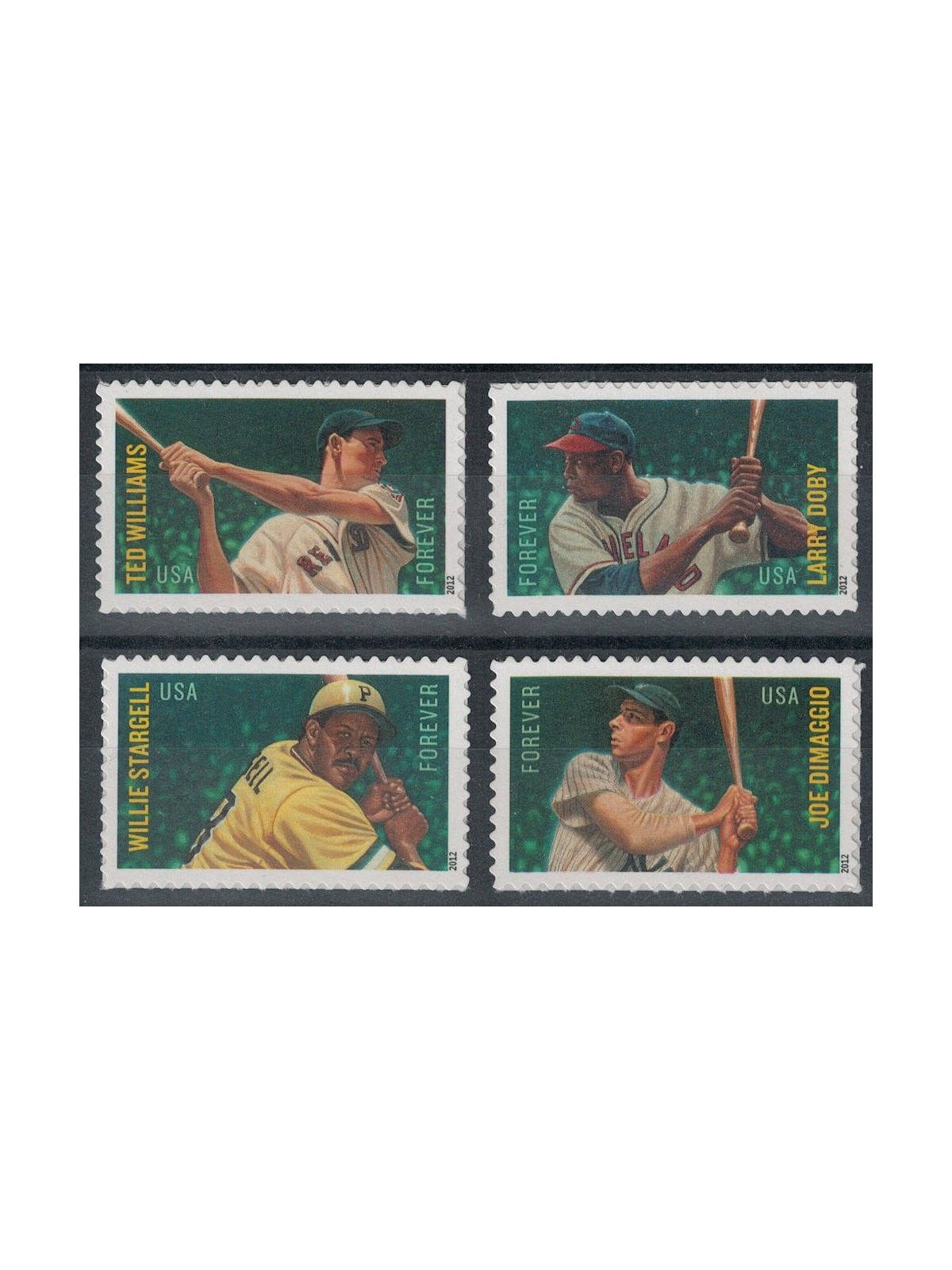 USA 2012 Baseball Legends 4v MNH**